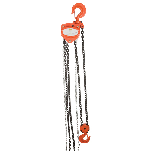Chain Hoist, 10' Lift, 1000 lbs. (0.5 tons) Capacity, Alloy Steel Chain Seaboard Timber Mart
