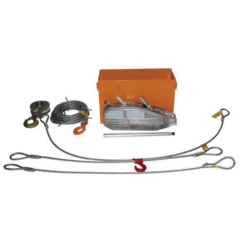 Tirfor&reg; Wire Rope Hoist TU32 Rescue Kit, 5/8" Wire Diameter, 8000  lbs. (4 tons) Capacity Seaboard Timber Mart