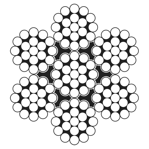 C&acirc;ble m&eacute;tallique, 500' (152,4 m) x 3/16", 4200 lb (2,1 tonnes), Galvanis&eacute; Seaboard Timber Mart