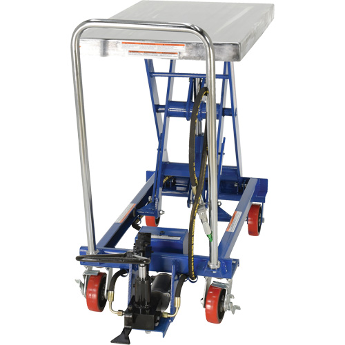 Pneumatic Hydraulic Scissor Lift Table, Steel, 32-1/2" L x 19-3/4" W, 1000 lbs. Cap. Seaboard Timber Mart