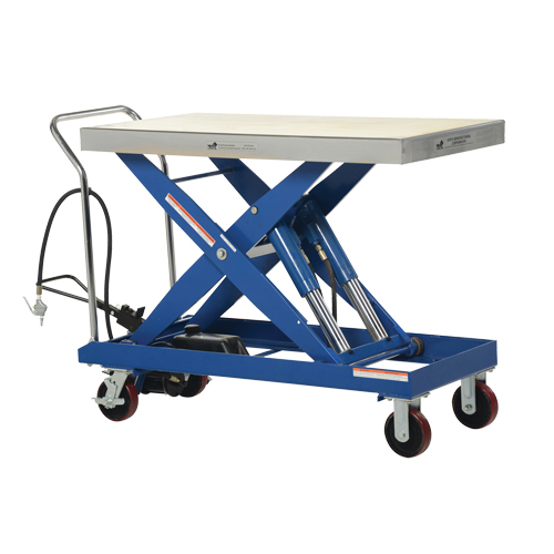 Pneumatic Hydraulic Scissor Lift Table, Steel, 47-1/2" L x 24" W, 2000 lbs. Cap. Seaboard Timber Mart