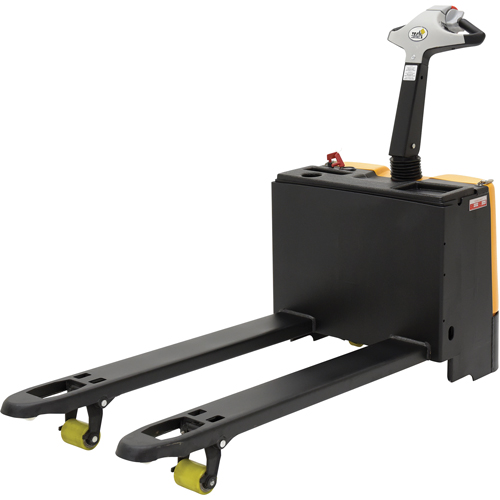 Fully Powered Electric Pallet Truck With  Scale, 3300 lbs. Cap., 48" L x 28.25" W Seaboard Timber Mart