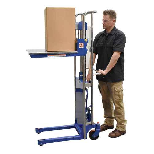 Gerbeur Hefti-Lift, M&eacute;canisme Pompe au pied, Capacit&eacute; de 880 lb, Levage max de 59" Seaboard Timber Mart