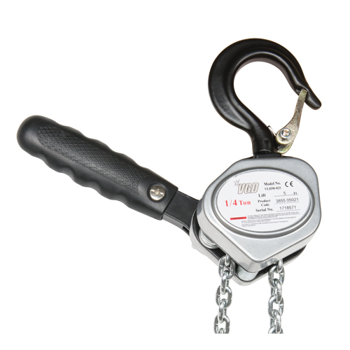 Mini palan &agrave; levier, Lev&eacute;e 5', Cabacit&eacute; 500 lb (0,25 tonne), Chaîne en Zingu&eacute; Seaboard Timber Mart