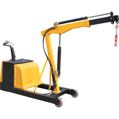 Electric Powered Floor Crane, 8.8' Lift, 1500 lbs. (0.75 tons), 44-1/4" Arm, 62-1/4" H Seaboard Timber Mart
