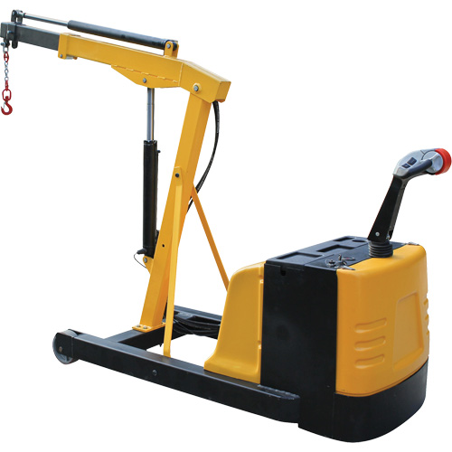 Electric Powered Floor Crane, 8.8' Lift, 1500 lbs. (0.75 tons), 44-1/4" Arm, 62-1/4" H Seaboard Timber Mart