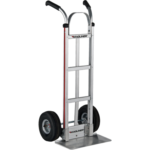 Knocked Down Hand Truck, Dual Handle, Aluminum, 48" Height, 500 lbs. Capacity Seaboard Timber Mart