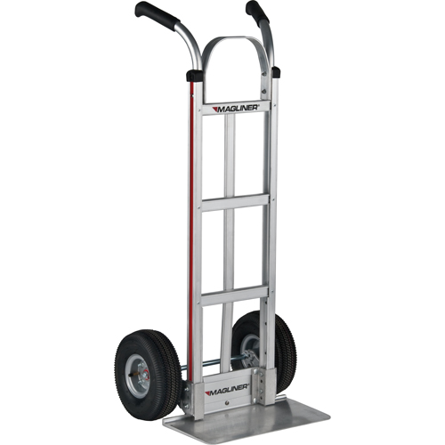 Knocked Down Hand Truck, Dual Handle, Aluminum, 48" Height, 500 lbs. Capacity Seaboard Timber Mart