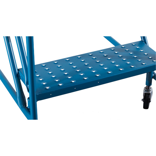 CSA-Certified Rolling Step Ladder with Locking Step, 14 Steps, 30" Step Width, 128" Platform Height, Steel Seaboard Timber Mart