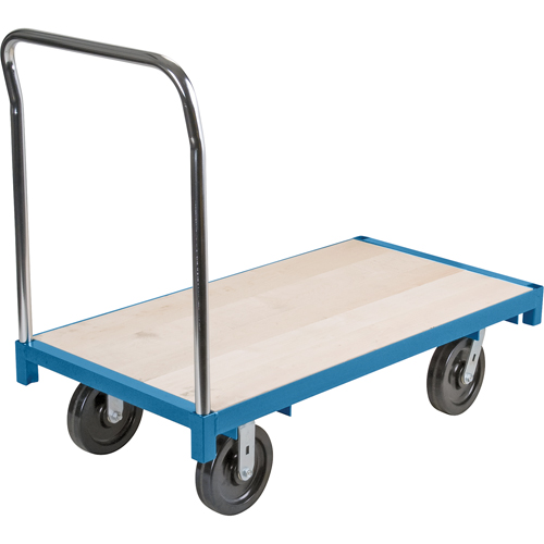 Heavy-Duty Platform Truck, 48" L x 24" W, 2500 lbs. Capacity, Nylon Casters Seaboard Timber Mart
