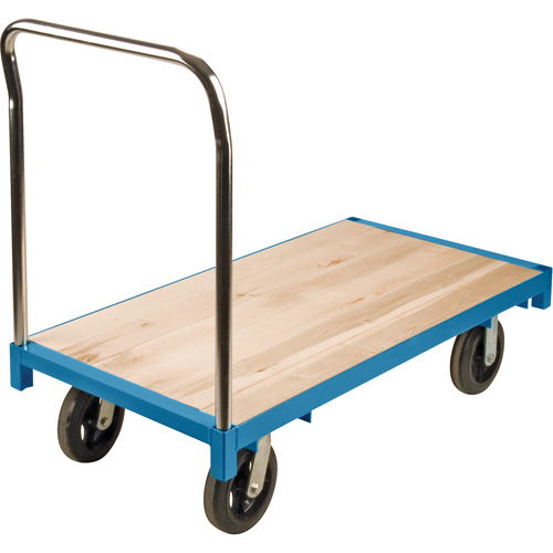Heavy-Duty Platform Truck, 48" L x 24" W, 2000 lbs. Capacity, Rubber Casters Seaboard Timber Mart