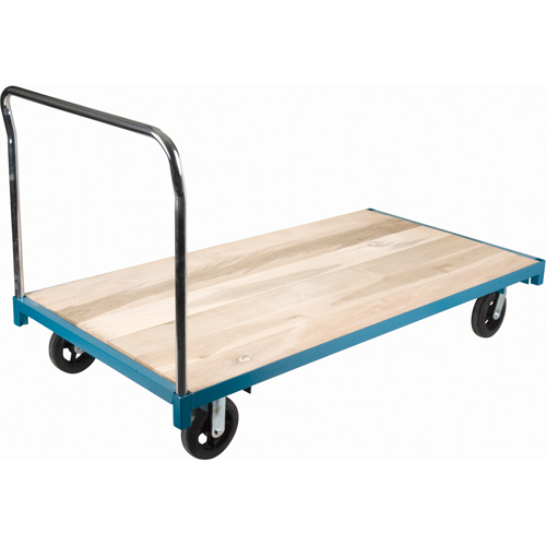 Heavy-Duty Platform Truck, 72" L x 36" W, 2000 lbs. Capacity, Rubber Casters Seaboard Timber Mart