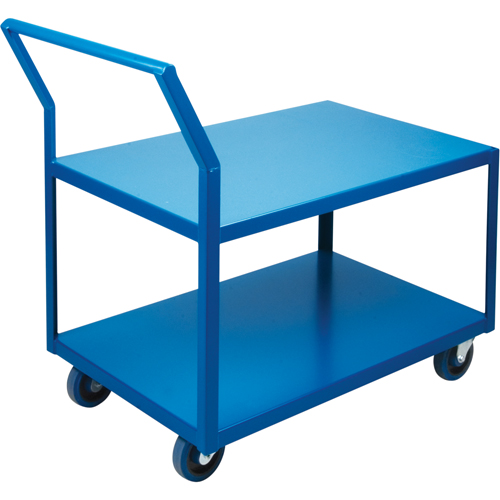 Heavy-Duty Low Profile Shop Carts, 2 Tiers, 18" W x 30" D x 40" H, 1200 lbs. Cap. Seaboard Timber Mart