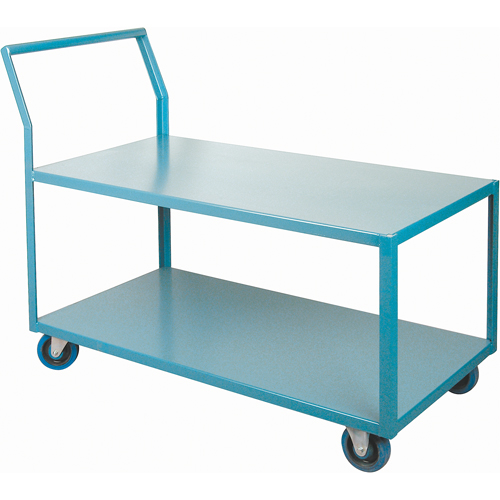 Heavy-Duty Low Profile Shop Carts, 2 Tiers, 24" W x 48" D x 40" H, 1200 lbs. Cap. Seaboard Timber Mart