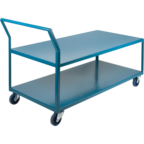 Heavy-Duty Low Profile Shop Carts, 2 Tiers, 30" W x 48" D x 40" H, 1200 lbs. Cap. Seaboard Timber Mart