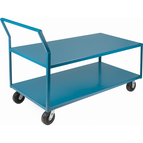 Heavy-Duty Low Profile Shop Carts, 2 Tiers, 30" W x 48" D x 41" H, 2400 lbs. Cap. Seaboard Timber Mart