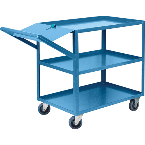 Order Picking Carts, 36" H x 24" W x 52" D, 3 Shelves, 1200 lbs. Capacity Seaboard Timber Mart