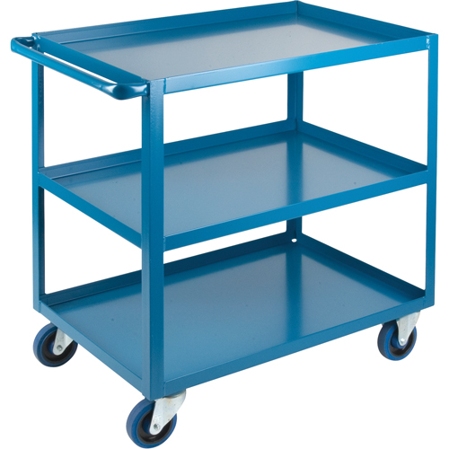 Chariots &agrave; tablettes robustes, 3 Tiers, 24" la x 36" h x 39" p, Capacit&eacute; 1200 lb Seaboard Timber Mart