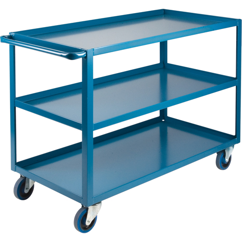 Heavy-Duty Shelf Cart, 3 Tiers, 24" W x 36" H x 51" D, 1200 lbs. Capacity Seaboard Timber Mart