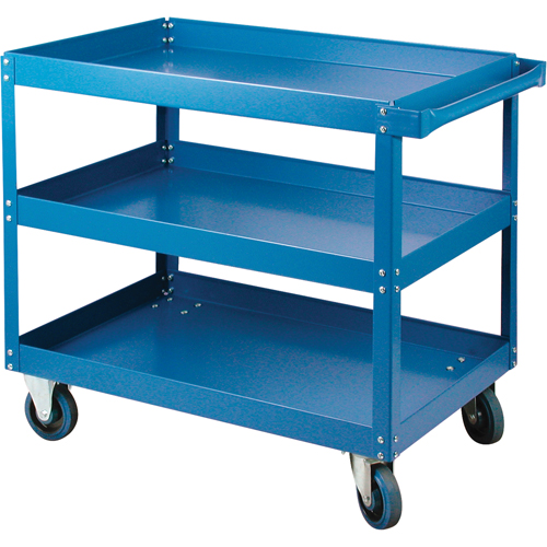Shelf Carts , 3 Tiers, 18" W x 36" H x 30" D, 900 lbs. Capacity Seaboard Timber Mart