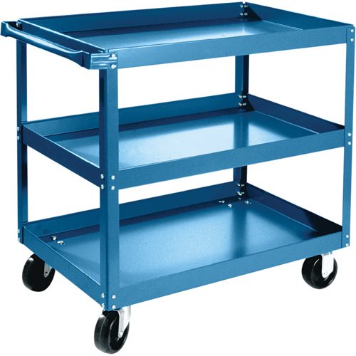 Shelf Carts , 3 Tiers, 24" W x 36" H x 48" D, 900 lbs. Capacity Seaboard Timber Mart