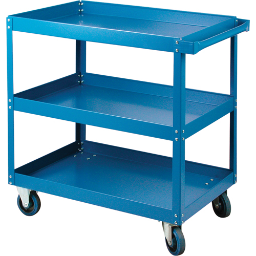 Shelf Carts , 3 Tiers, 24" W x 36" H x 36" D, 900 lbs. Capacity Seaboard Timber Mart