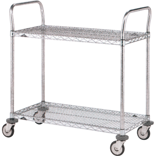 Standard-Duty Utility Carts, Stainless Steel, 24" x 39" x 24", 500 lbs. Capacity Seaboard Timber Mart