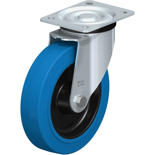 Non Marking Caster, Rigid, 8" (203.2 mm), Rubber, 440 lbs. (199.58 kg.) Seaboard Timber Mart