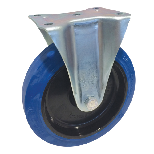 Non Marking Caster, Rigid, 8" (203.2 mm), Rubber, 440 lbs. (199.58 kg.) Seaboard Timber Mart