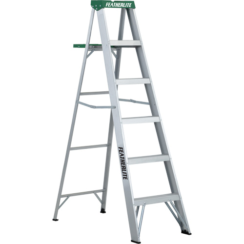 Commercial Duty Stepladders (2400 Series), 6', Aluminum, 225 lbs. Capacity, Type 2 Seaboard Timber Mart