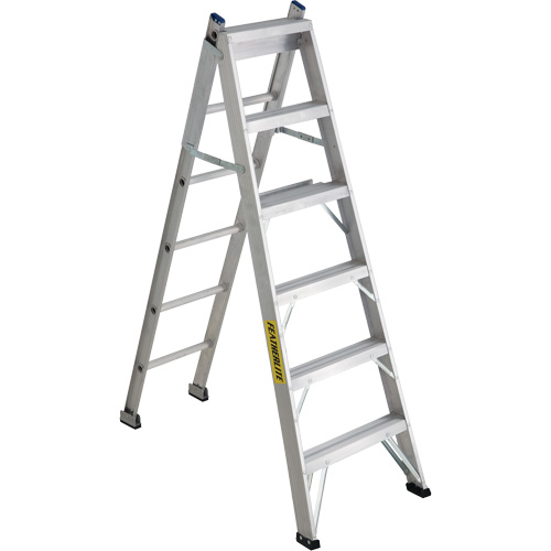 2700 Series Industrial Duty Multi-Way Ladders, 6', Aluminum, 250 lbs. Cap., ANSI 1, CSA 1 Seaboard Timber Mart