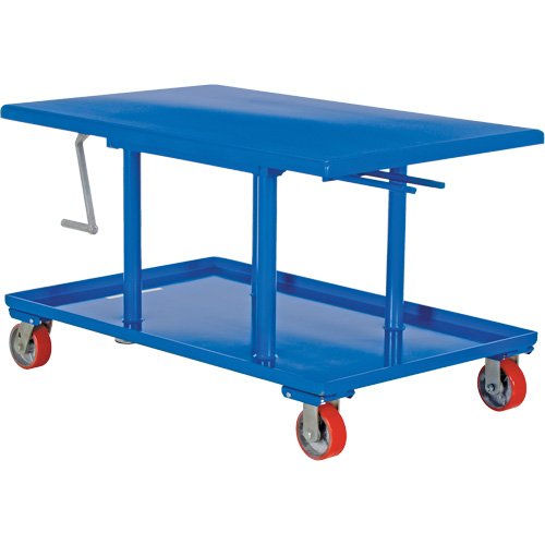 Table &eacute;l&eacute;vatrice &agrave; montant, 42" lo x 30" la, Acier, Capacit&eacute; 2000 lb Seaboard Timber Mart