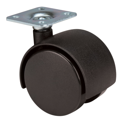 Twin Wheel Casters (300/400 Series), Swivel, 2" (51 mm), Plastic, 75 lbs. (34 kg.) Seaboard Timber Mart