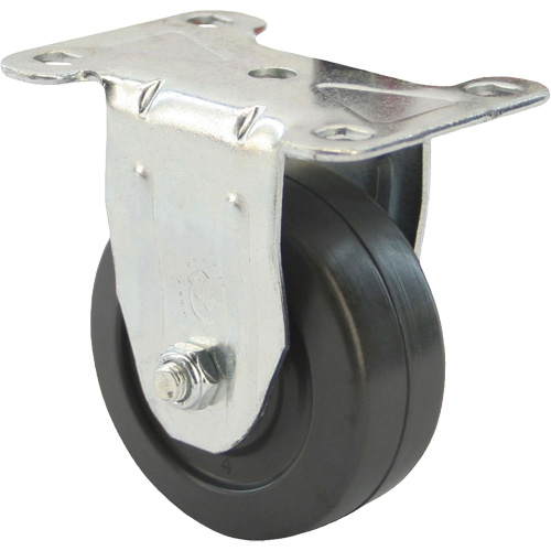 Light-Duty Caster, Rigid, 3" (76 mm), Rubber, 150 lbs. (68 kg.) Seaboard Timber Mart