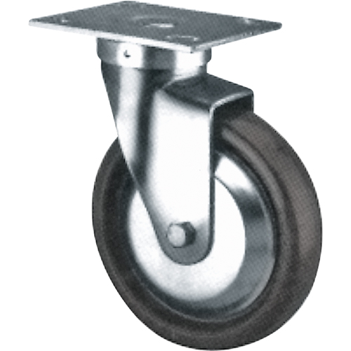 Medium/Heavy-Duty Caster, Rigid, 3" (76 mm), Solid Elastomer, 500 lbs. (227 kg.) Seaboard Timber Mart