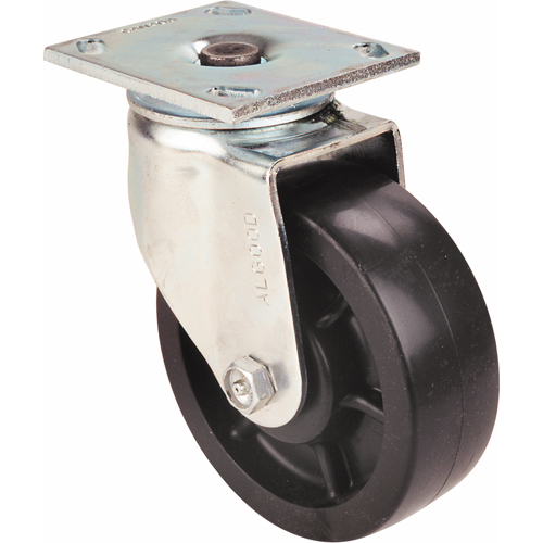 Heavy-Duty EMaxx Kingpin Caster, Swivel, 4" (101.6 mm), Mold-on Rubber, 400 lbs. (181 kg.) Seaboard Timber Mart
