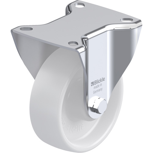 White Caster, Rigid, 4" (101.6 mm), Polyamide, 275 lbs. (125 kg.) Seaboard Timber Mart