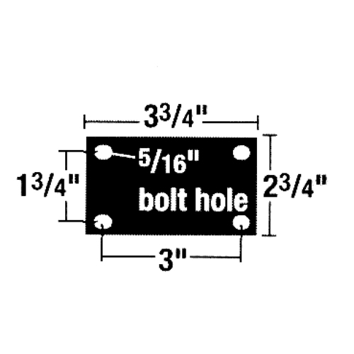 Zinc Plated Caster, Swivel, 4" (101.6 mm), Rubber, 200 lbs. (91 kg.) Seaboard Timber Mart