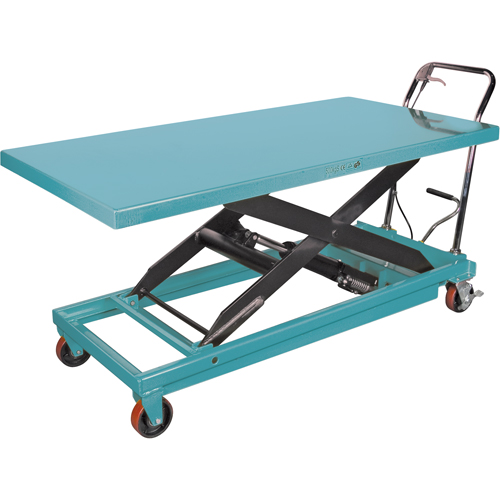 Heavy-Duty Hydraulic Scissor Lift Table, 63" L x 31-7/8" W, Steel, 1100 lbs. Capacity Seaboard Timber Mart
