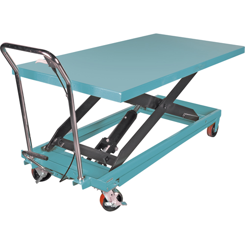 Heavy-Duty Hydraulic Scissor Lift Table, 63" L x 31-7/8" W, Steel, 1100 lbs. Capacity Seaboard Timber Mart