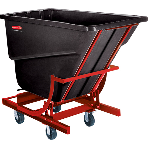 Conteneur autobasculeur, Plastique/Poly&eacute;thyl&egrave;ne, 1 vg³, Noir Seaboard Timber Mart