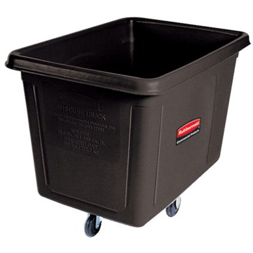 Chariot cubique, Plastique recycl&eacute; noir, 38" lo x 26" la x 28" h, Volume 8 pi³, Capacit&eacute; 300 lb Seaboard Timber Mart