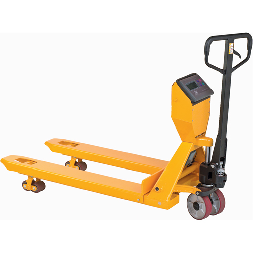 Digital Scale Pallet Truck, 27.5" L x 27.5" W, 5000 lbs. Cap. Seaboard Timber Mart