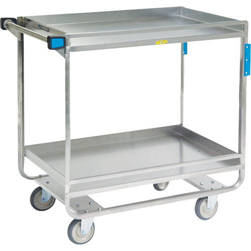 Guard Rail Carts, 2 Tiers, 23" W x 37-1/4" H x 38-5/8" D, 700 lbs. Capacity Seaboard Timber Mart