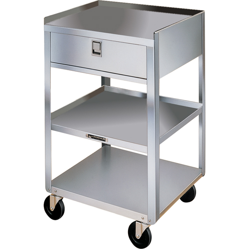 Supports en acier inoxydable pour &eacute;quipement, 300 lb Capacit&eacute;, Acier inoxydable, 16-3/4" x la, 30-1/8" x ha, 18-3/4" p, 1 tirroirs Seaboard Timber Mart