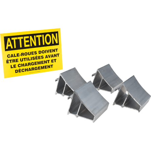 Ensemble de cales-roue en aluminium, 7" la x 6" p x 6" h Seaboard Timber Mart