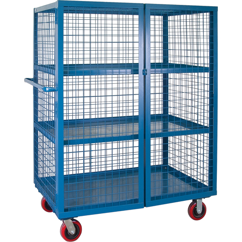 Wire Mesh Truck, 3 Tiers, 51" L x 32" W x 62.5" H, 2400 lbs. Cap. Seaboard Timber Mart