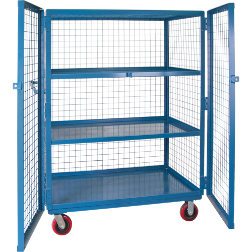 Wire Mesh Truck, 3 Tiers, 51" L x 32" W x 62.5" H, 2400 lbs. Cap. Seaboard Timber Mart