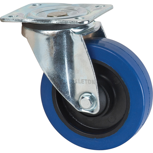 Blue Caster, Swivel, 5" (127 mm), Rubber, 400 lbs. (181 kg.) Seaboard Timber Mart