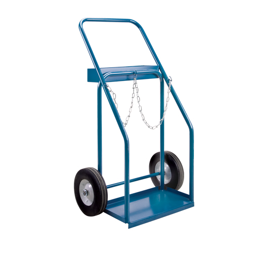 Gas Cylinder Carts, Semi-Pneumatic Wheels, 19" W x 10" L Base, 1000 lbs. Seaboard Timber Mart